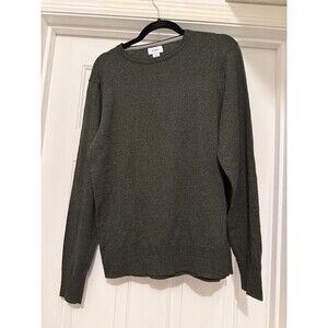 Old Navy Sweater Men’s  Medium Dark Gray/Black Crew Neck Long Sleeve Casual